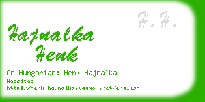 hajnalka henk business card